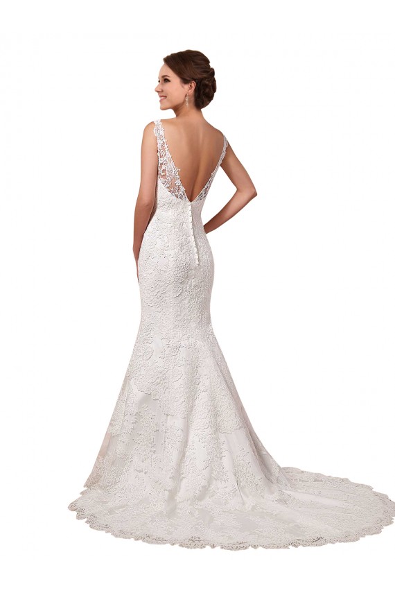Bateau Illusion Sweetheart Lace Wedding Dress