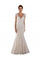 V-Neck Mermaid Vintage Lace Wedding Dress