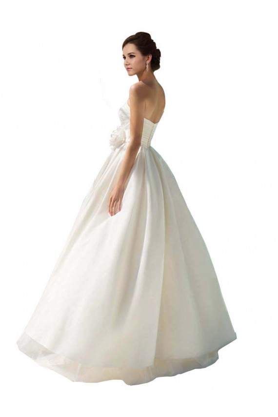 Strapless A-Line Taffeta Wedding Dress