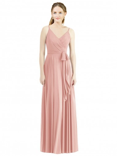 Romantic Full length Long Chiffon Bridesmaid Dress