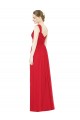 Full-Length Long Chiffon Bridesmaid Dress with Side Front Slit