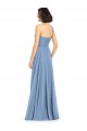 One Shoulder Long Chiffon Bridesmaid Dress with Sweetheart Bodice