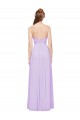 Strapless Mermaid Chiffon Bridesmaid Dress WITH High Side Slit and Ruffles