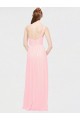 One Shoulder Twisted Waist Sweetheart Chiffon Bridesmaid Dress