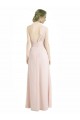 Full Length Chiffon Bridesmaid Dress with One Wide Shoulder Strap