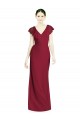 V-Neck V-Back Long Chiffon Bridesmaid Dress