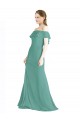 Off the Shoulder Bohemian Chiffon Bridesmaid Dress