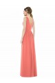 V-Neck V-Back Sleeveless Chiffon Bridesmaid Dress