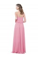 Spaghetti Strap Chiffon Bridesmaids Dress with Ruffle Overlay