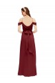 Grecian Inspired Draped Off the Shoulder Long Chiffon Bridesmaid Dress