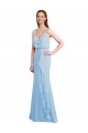 Fluted Long Chiffon Bridesmaid Dress with Cascading Ruffles