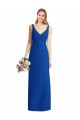 Sleeveless V-Back Long Trumpet Chiffon Bridesmaid Dress