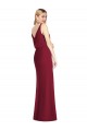 Blouson Bodice Chiffon Bridesmaid Dress with Front Slit