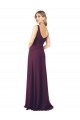 Long Chiffon Bridesmaid Dress with Front Bow