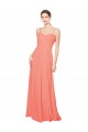 Empire Waist Spaghetti Straps Sweetheart Chiffon Bridesmaid Dress