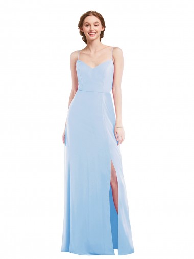 Tie Back Cutout Maxi Formal Bridesmaid Dress with Front Slit