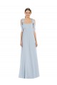Tie Shoulder Empire Waist Maxi Bridesmaid Dress