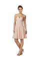 Lace and Chiffon Bridesmaid Dress / Cocktail Dress with Unique Neckline
