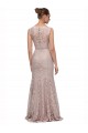 Long Sleeveless All Lace Bridesmaid Dress / Prom Dress with Scoop Neckline