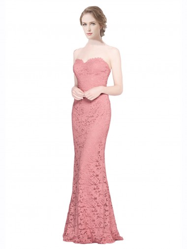 Fitted Sweetheart Mermaid Lace Bridesmaid Dress / Prom Dress