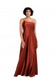 Sophisticated One Shoulder Formal Silky Satin Bridesmaid Dress / Prom Dress with Full Skirt