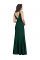 Form Fitting Stretch Formal Crepe A-Line Bridesmaid Dress / Prom Dress