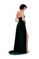 Sweetheart Fluid Velvet Bridesmaid Dress / Prom Dress with High Split